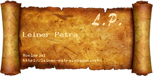 Leiner Petra névjegykártya